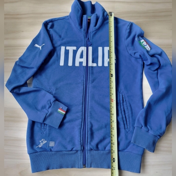 Rare Puma Vintage Italia National Soccer Athletic Track Sweatshirt Jacket - Picture 12 of 13